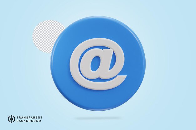 3d email at the rate icon