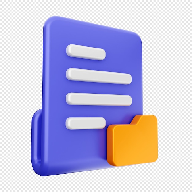 3d file document icon illustration render