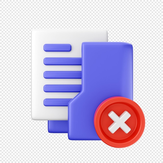 3d folder file icon illustration render