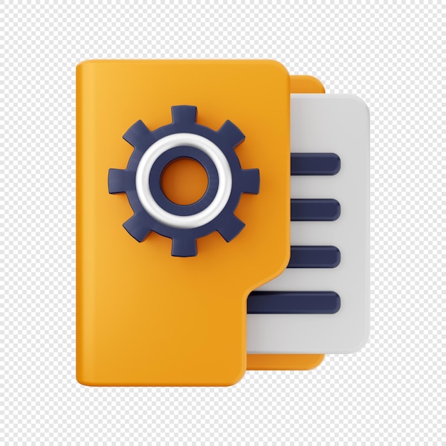 3D Folder Icon Illustration