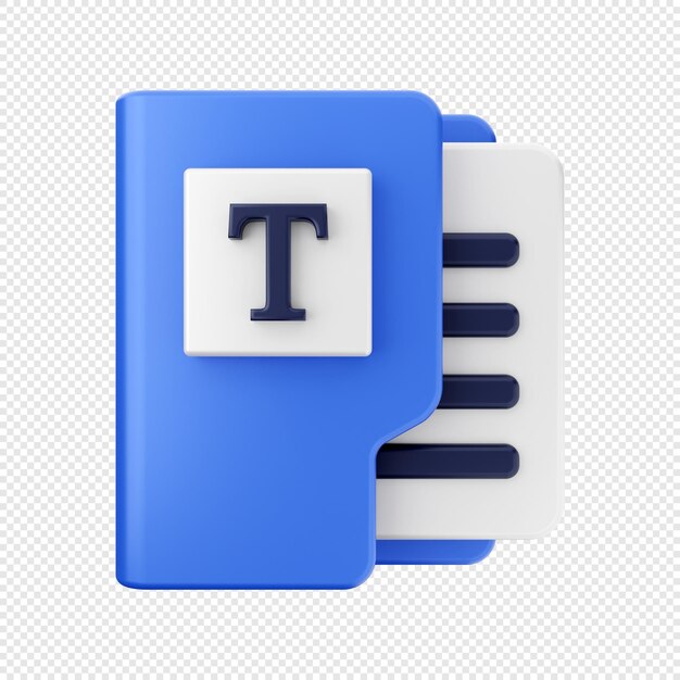 3D Folder Icon Illustration