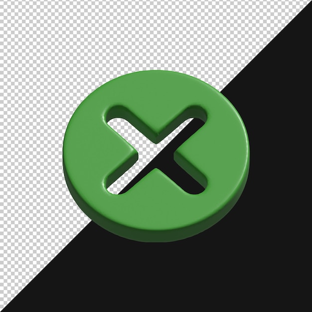 3D Green Check Mark Icon