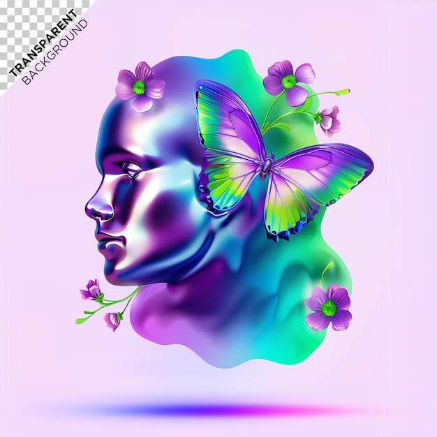 3d holographic ilustration