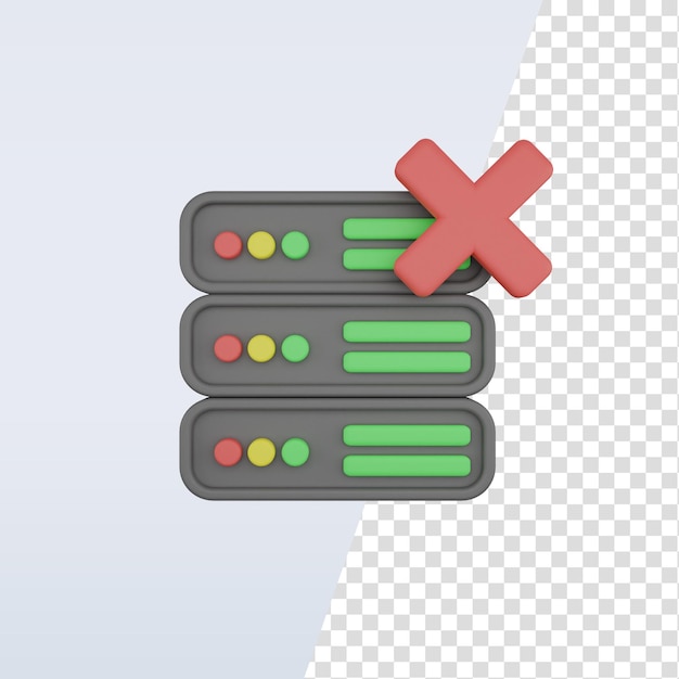 3d icon cancel server