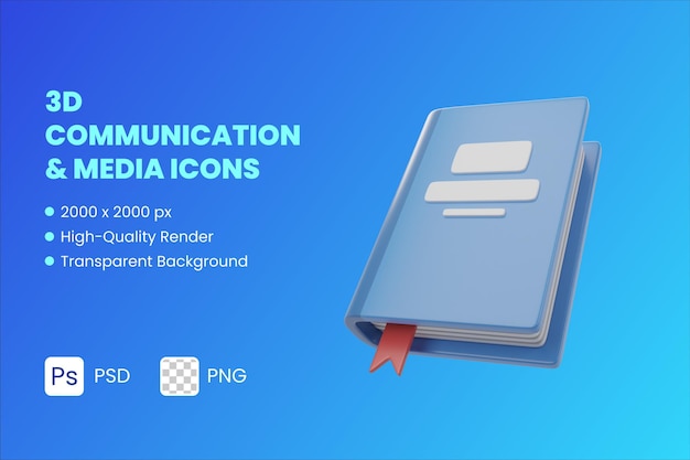 3D Icon Illustration Book