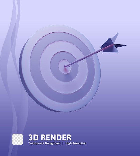 3d Icon Illustration business startup targeting can be used for web app, infographic