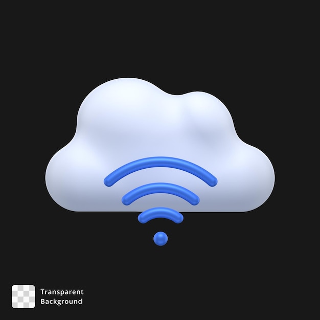 3D icon of a cloud
