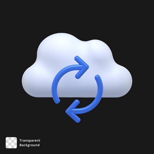 3D icon of a cloud