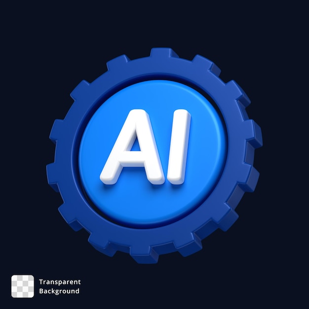 3D Icon of an ai gear