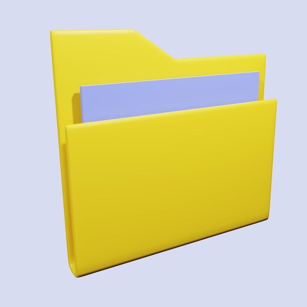 3d Illustration of Document with paper files