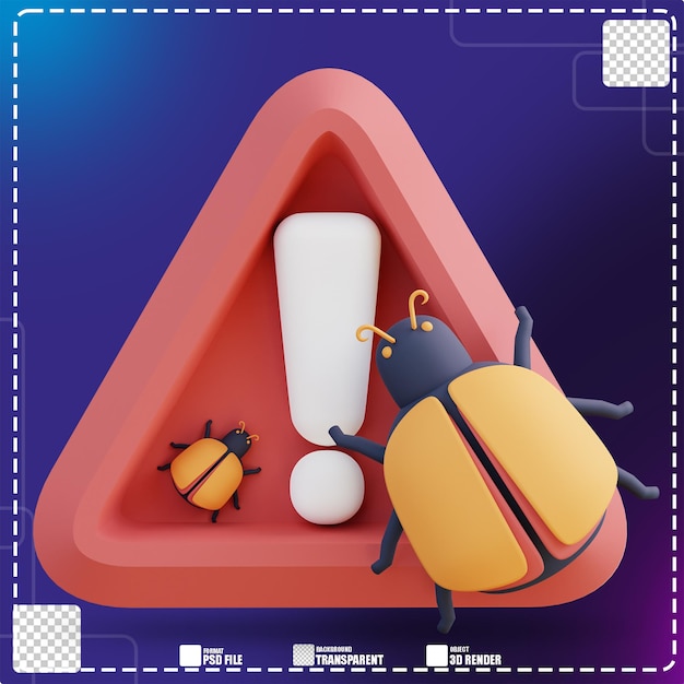 3d illustration of virus detection alarm 23d illustration of virus detection alarm 2