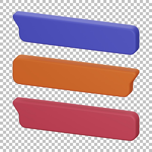 3d isolated render of chat icon psd