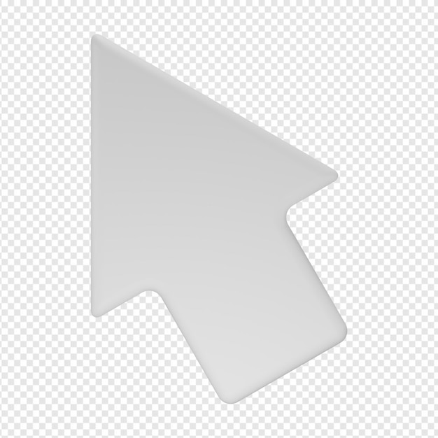 3d isolated render of pointer icon psd