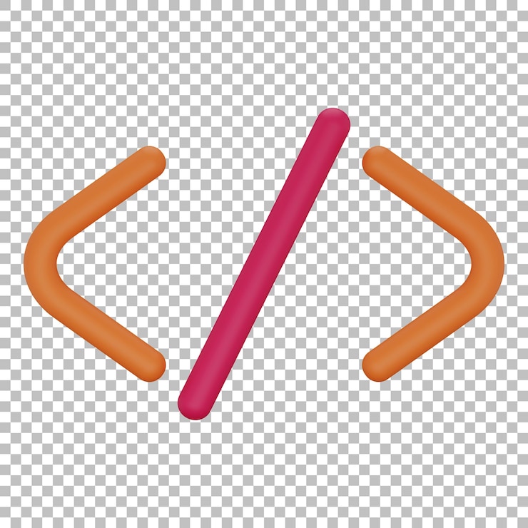 PSD 3d isolated render of programming icon psd