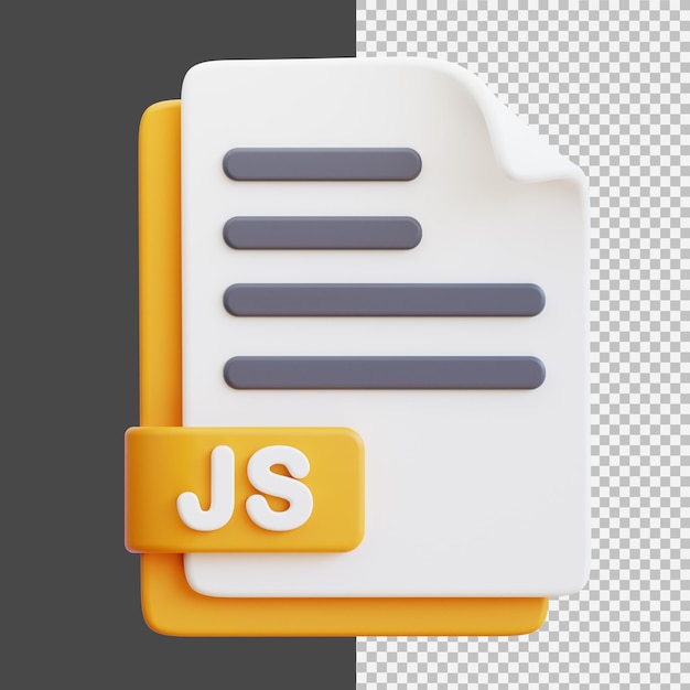 3D JavaScript File Icon