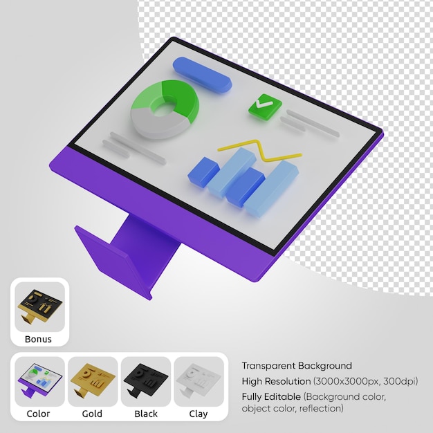 3d pc with statistic