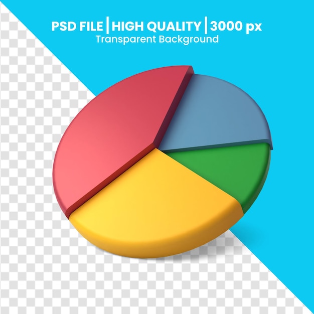 3d pie chart icon trend pie chart icon 3d illustration from results and business plans collection 3d creative trend analysis icon round diagram with division