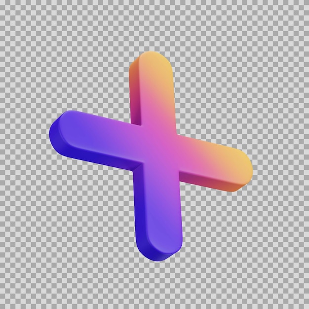 3d plus dynamic gradient icon