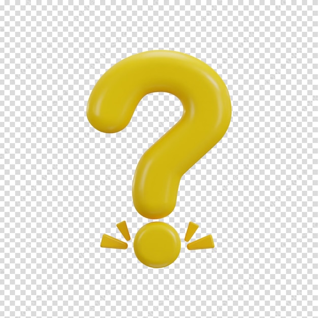 3d question mark icon illustration
