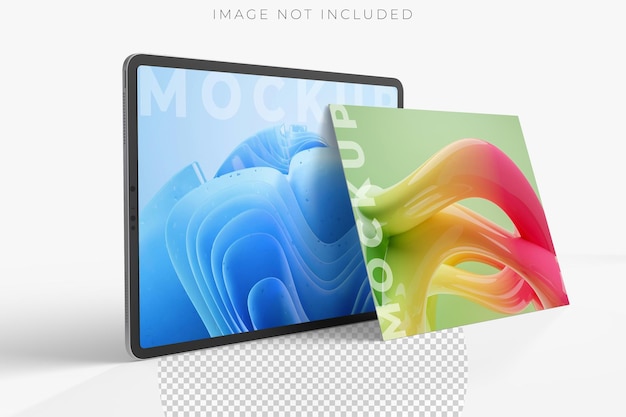 3D realistic tablet digital device blank screen mockup with blank screen on background Perfect for presentation interface UI UX showcase digital product display website application or ads