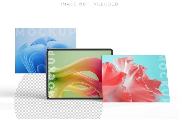 3D realistic tablet digital device blank screen mockup with blank screen on background Perfect for presentation interface UI UX showcase digital product display website application or ads