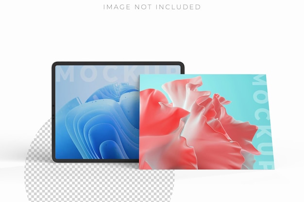 3D realistic tablet digital device blank screen mockup with blank screen on background Perfect for presentation interface UI UX showcase digital product display website application or ads