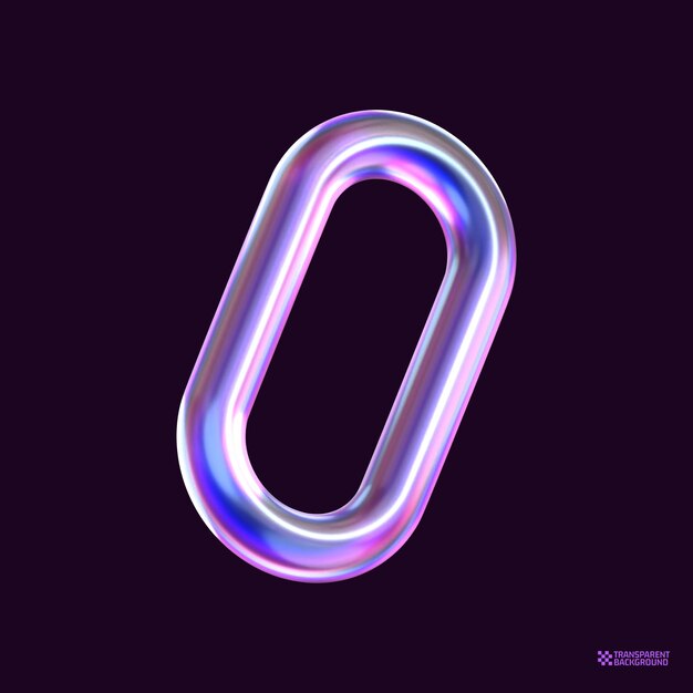 3D Render Abstract Hologram Geometric shape