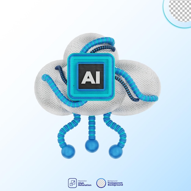 3d render artificial intelligence illustration
