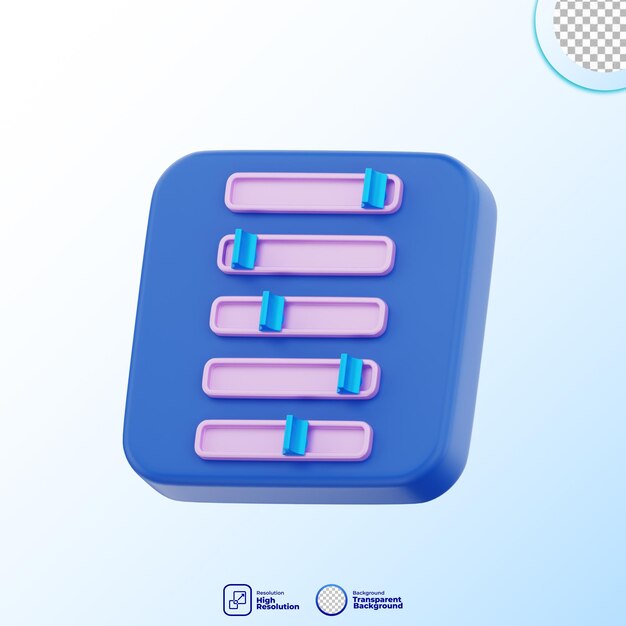 3d render icon User Interface