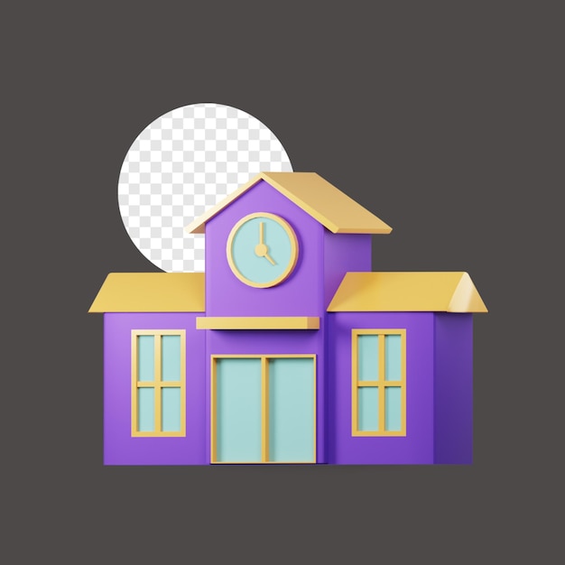 3D Render School Icon