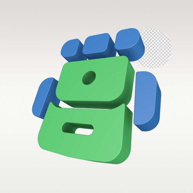 3d render tourism and travel icon symbol