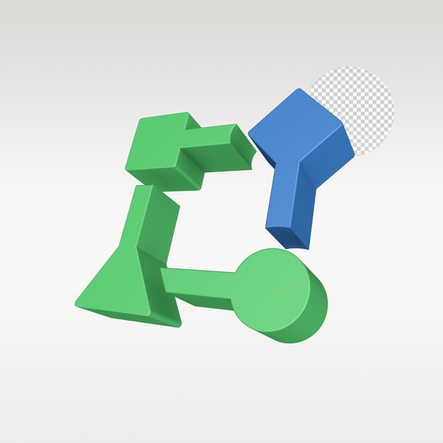 3D Render Trading Icon Symbol