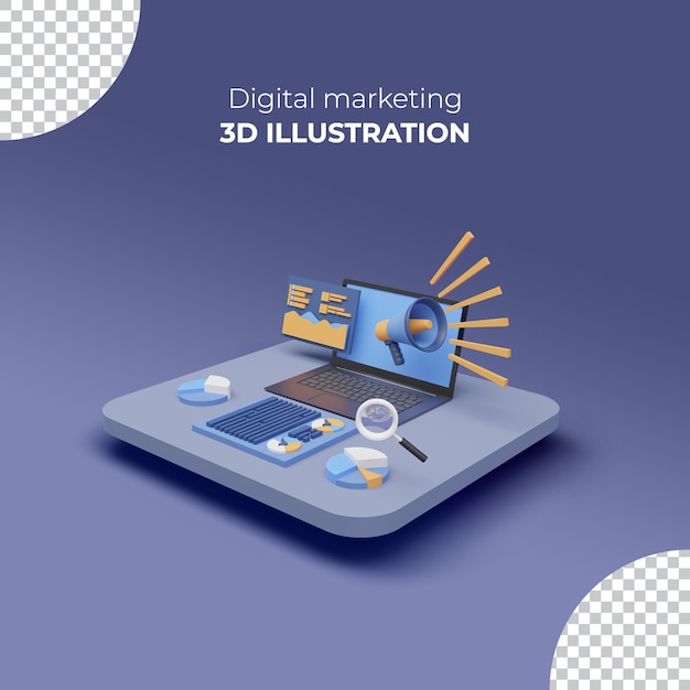3D renderin digital marketing Sale concept
