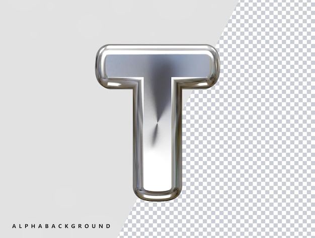 3d rendering alphabet text effect vector transparent element