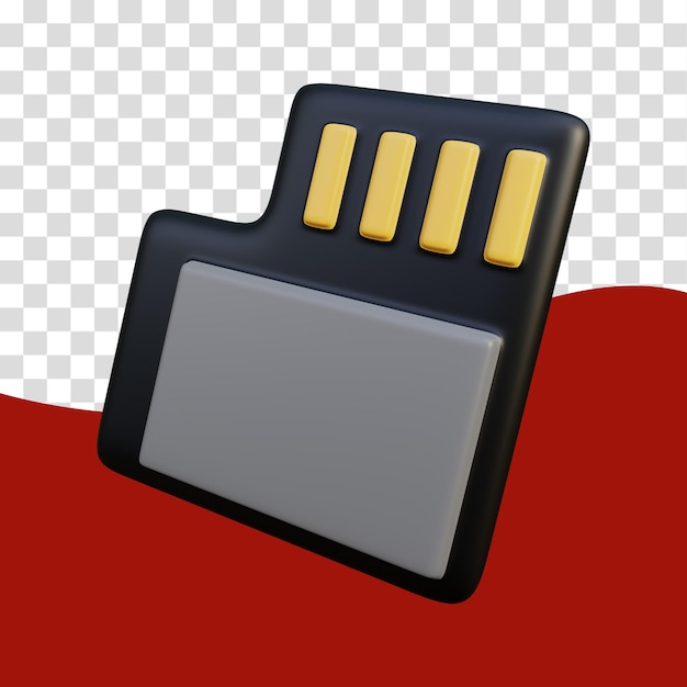 3d rendering electronic memory card