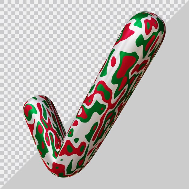 3d rendering of check mark with modern style