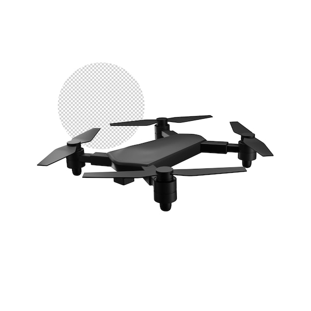 3d rendering style drone icon in grey color