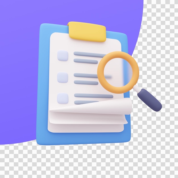 3d report paper clipboard note paper for checklist notes 3d illustration with clipping path