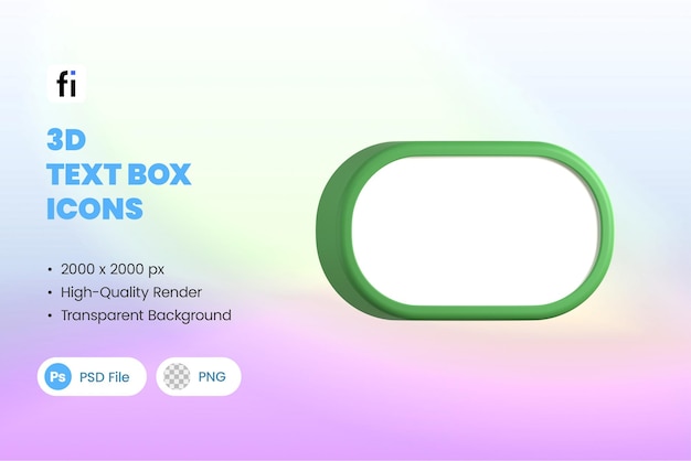3D Rounded Corner Text Box