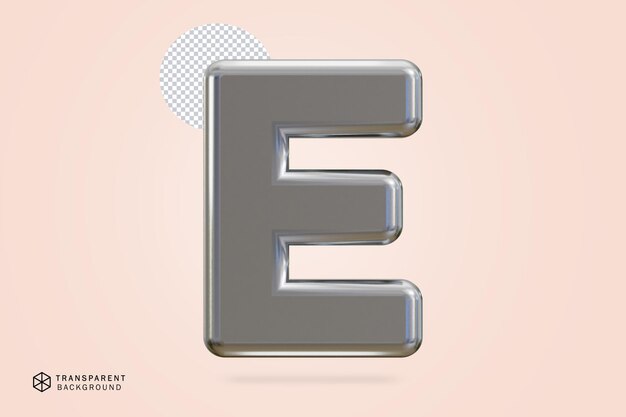 3d silver alphabet text effect