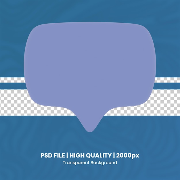 3d speech bubble 3d render icon transparent background high quality render