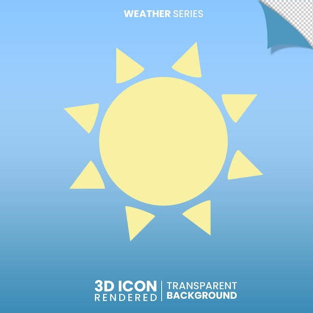 3D sunny weather icon