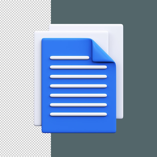 3D symbol of a letter message or document
