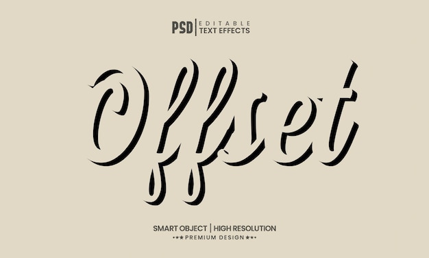 3d text effect editable layer style mockup template