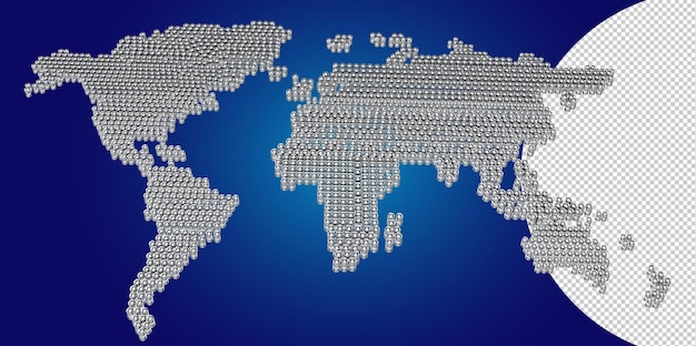 3d world map globe Transparent PNG