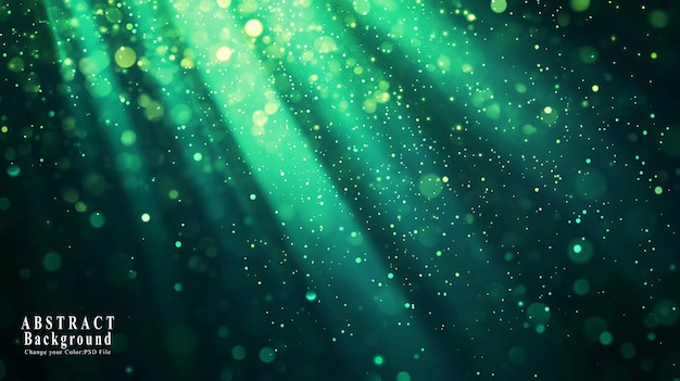 A background of light green with small stars and lines creating an elegant effect