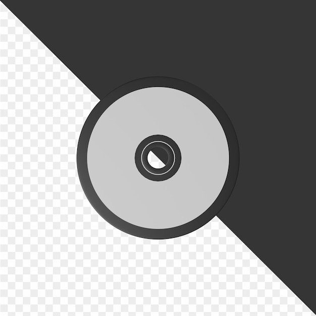 a black and white photo of a cd on a transparent background