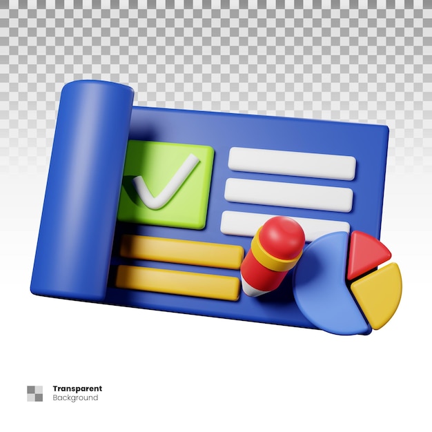 A blue and yellow display with a checklist and a red and yellow checklist.