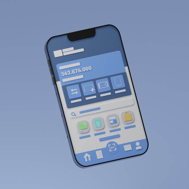a blue phone with a blue screen that saysphoneon it