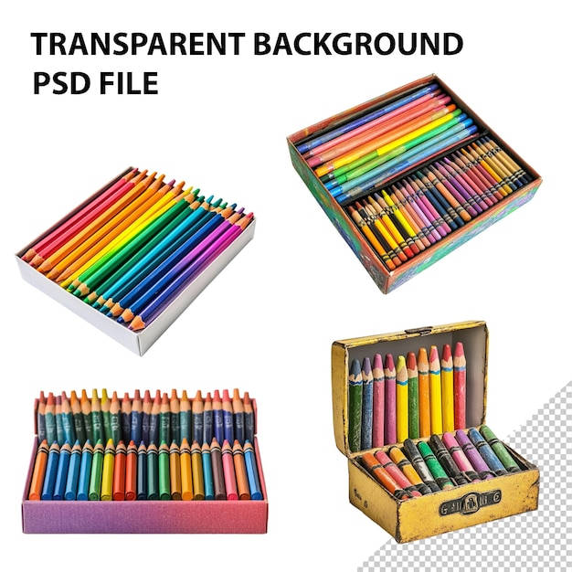 a box of rainbow colored pencils with a box of colored pencils